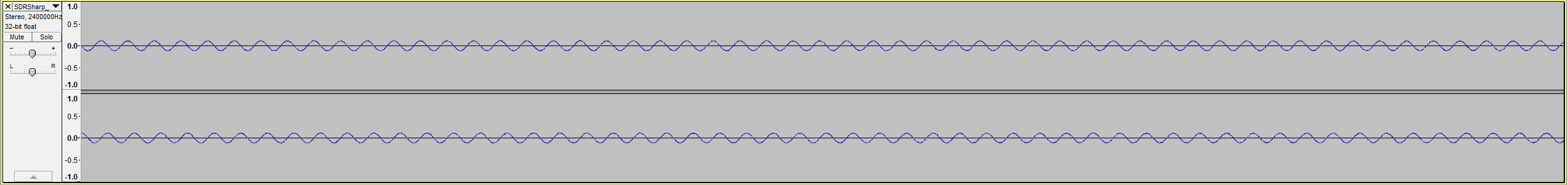 A nice sine wave!